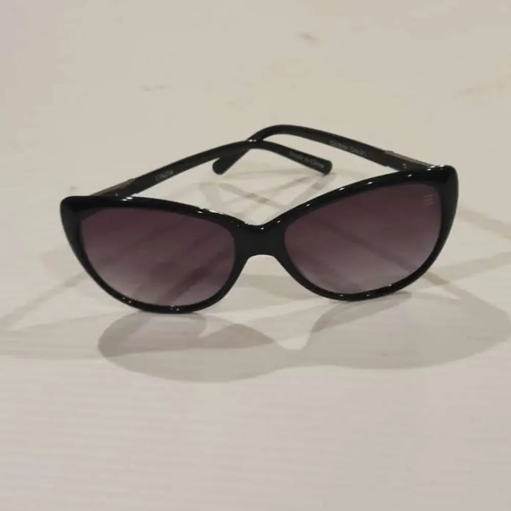 Cinzia Sunglasses Co Star Col.01 Black Silver Cat Eye Frames  Purple Lenses